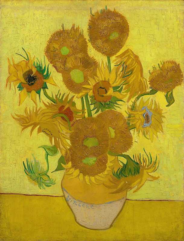 Sunflowers Vincent van Gogh 1888 Post Impressionism painting