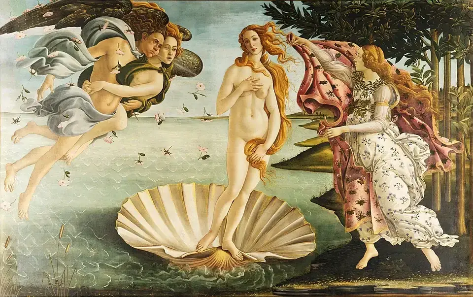 Bức tranh The Birth of Venus của Sandro Botticelli trong hội họa Phục Hưng